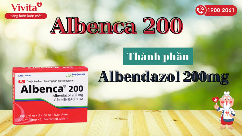 Thành phần của thuốc tẩy giun sán Albenca 200