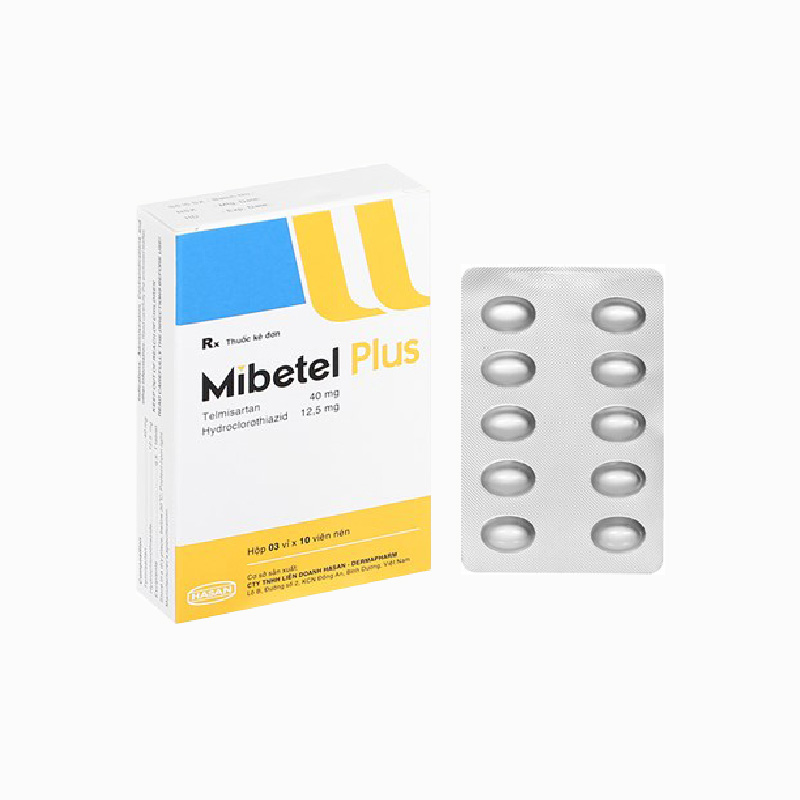Thuốc điều trị cao huyết áp Mibetel Plus 40mg/12.5mg | Hộp 30 viên