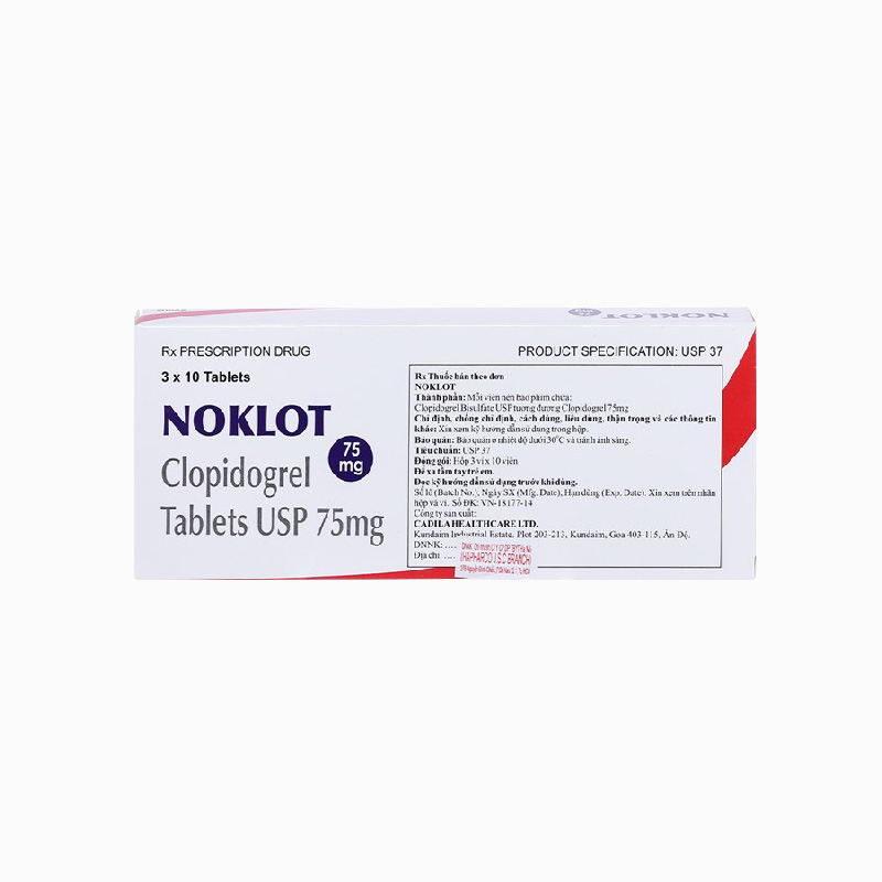 Thuốc ngăn ngừa đột quỵ Noklot | Hộp 30 viên