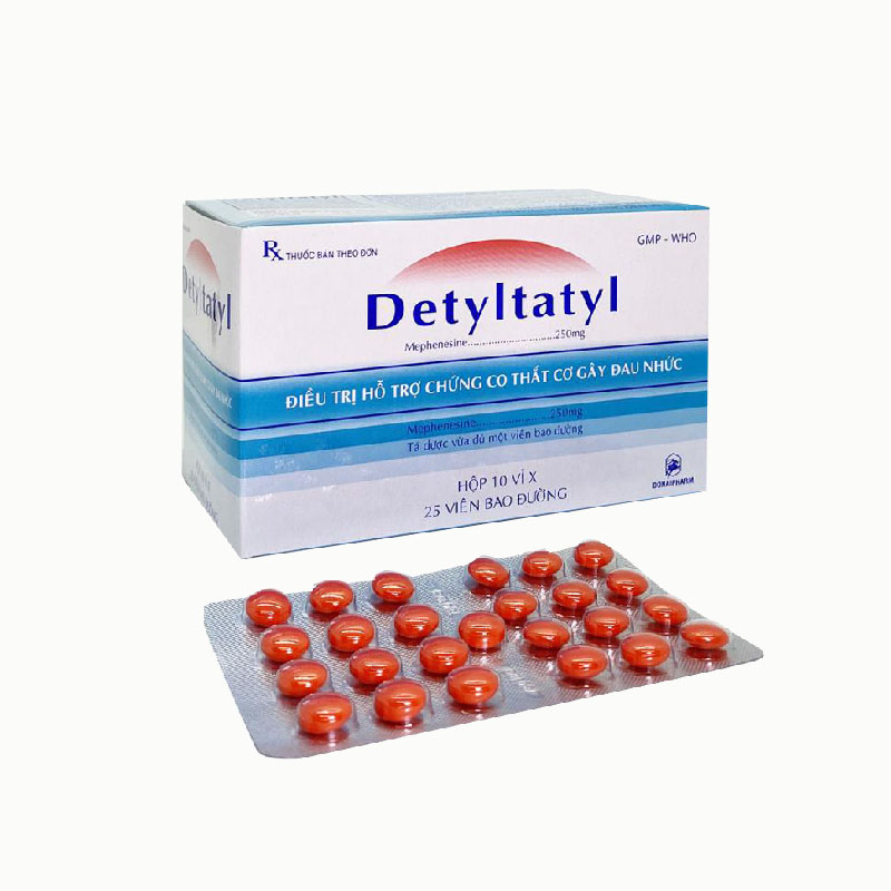 Thuốc giảm đau và co cứng cơ Detyltatyl | Hộp 250 viên