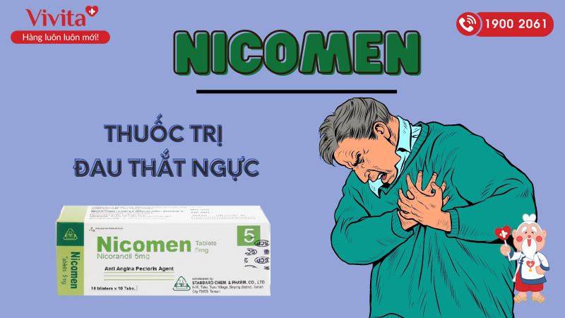 Thuốc phòng và điều trị đau thắt ngực Nicomen