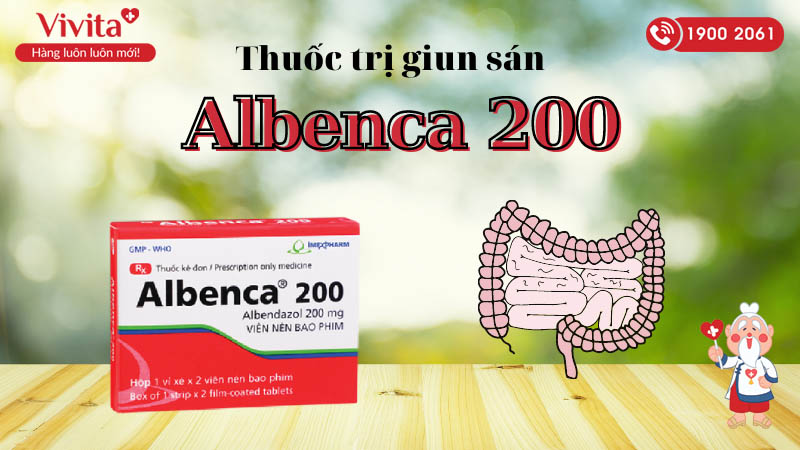 Thuốc tẩy giun sán Albenca 200