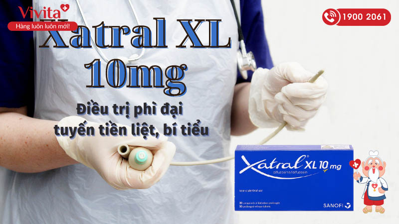 Thuốc trị phì đại tuyến tiền liệt, bí tiểu Xatral XL 10mg