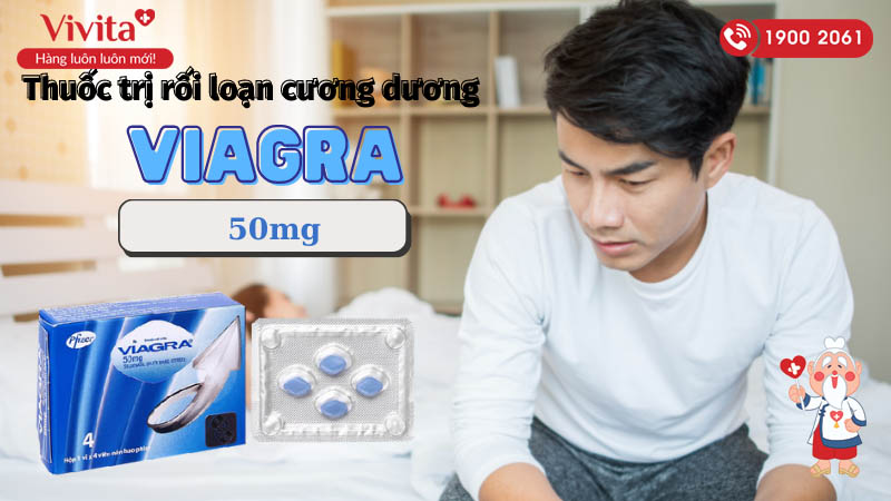 Thuốc điều trị rối loạn cương dương Viagra 50mg