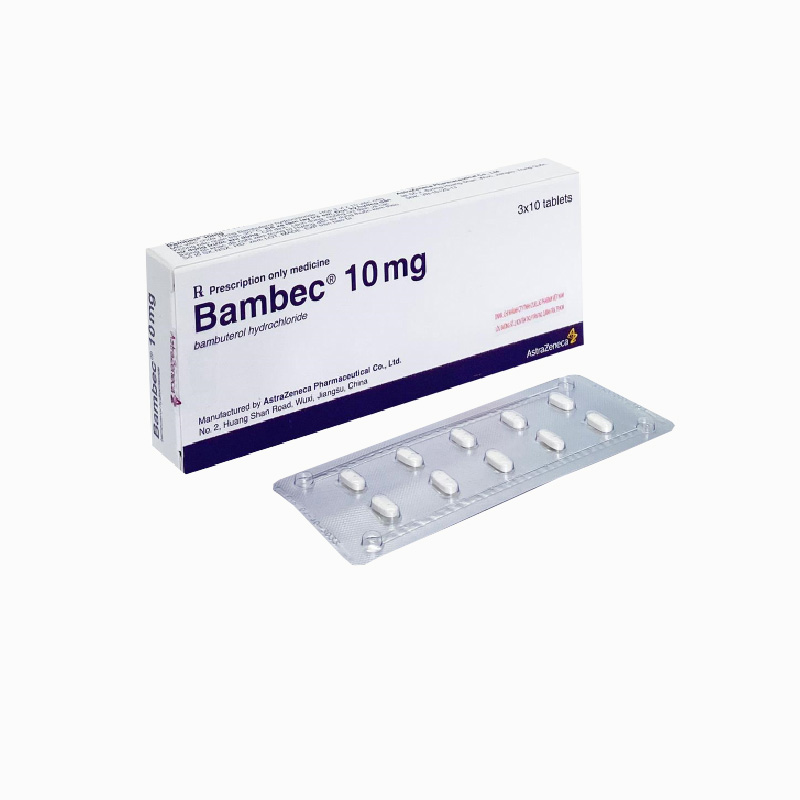Thuốc trị hen và co thắt phế quản Bambec 10mg | Hộp 30 viên