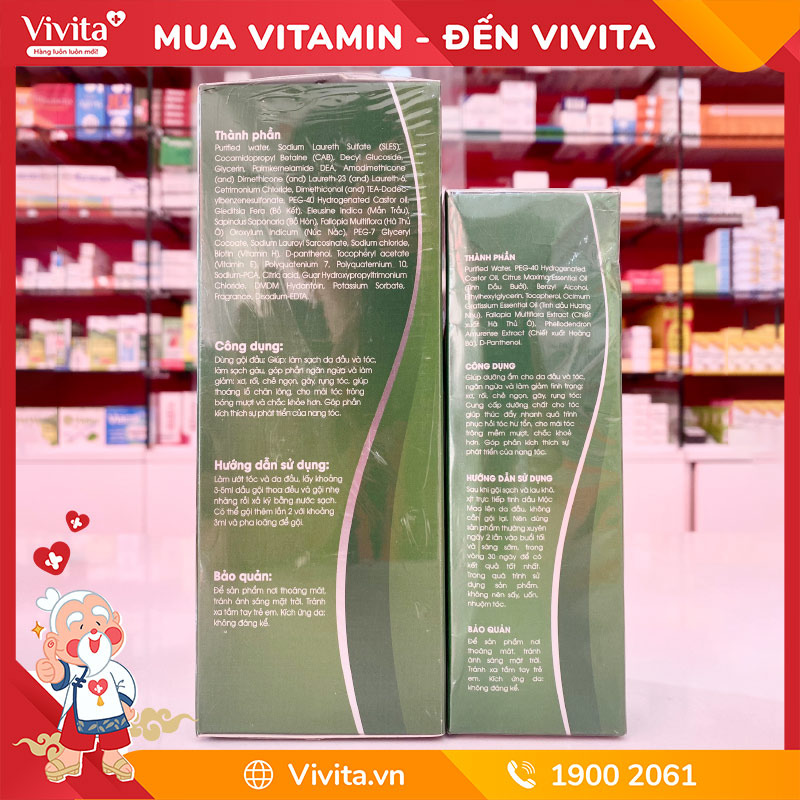 Bộ Chăm Sóc Tóc Mộc Mao Hỗ Trợ Đen Tóc, Giảm Gãy Rụng & Bạc Tóc