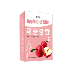 Thạch Táo Giảm Cân Hemia Apple Diet Slim | Hộp 10 Gói x 20g