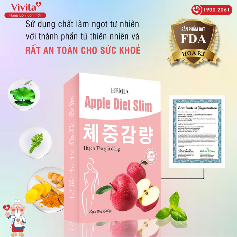 hemia apple diet slim có tốt không