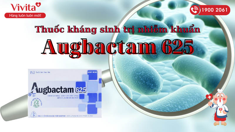 Thuốc kháng sinh trị nhiễm khuẩn Augbactam 625 