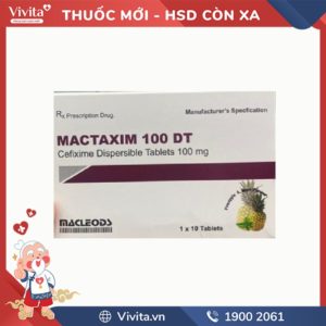Thuốc kháng sinh trị nhiễm khuẩn Mactaxime 100 DT