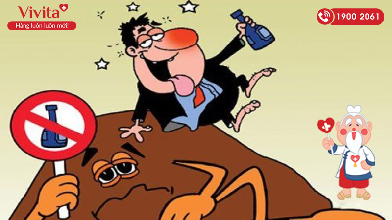 rượu ảnh hưởng đến gan