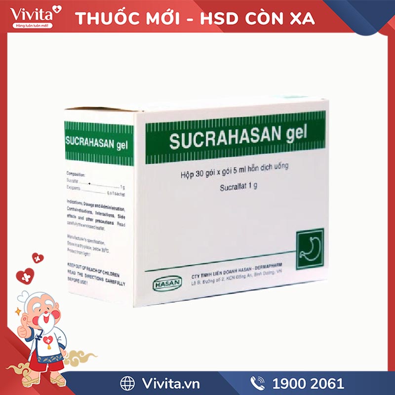 Thuốc điều loét dạ dày-tá tràng Sucrahasan l Hộp 30 gói