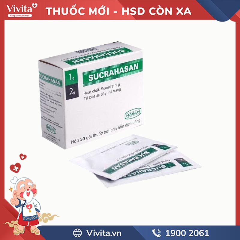 Thuốc điều loét dạ dày-tá tràng Sucrahasan l Hộp 30 gói