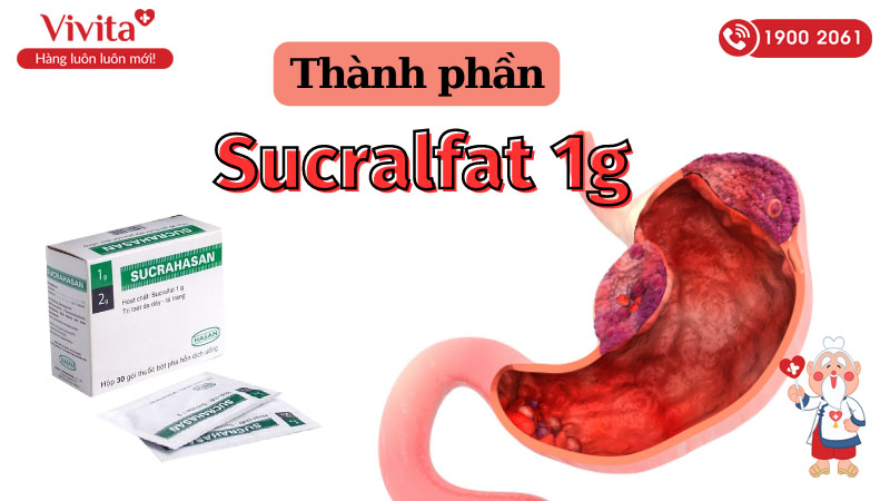 Thành phần của thuốc điều loét dạ dày-tá tràng Sucrahasan