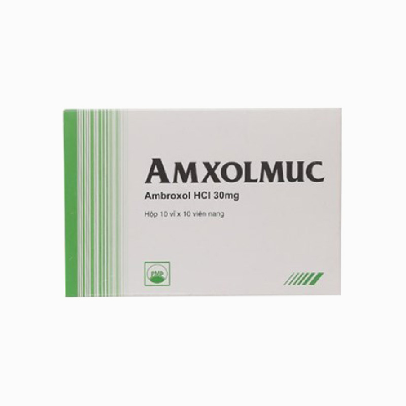 Thuốc trị viêm phế quản Amxolmuc | Hộp 100 viên