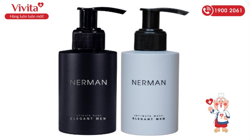Hai dòng sản phẩm dung dịch vệ sinh nam Nerman phù hợp cho mọi nhu cầu và sở thích