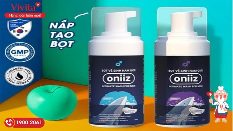 Hai mẫu dung dịch vệ sinh nam Oniiz đang càn quét thị trường