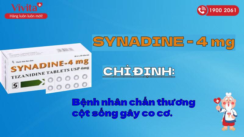 Chỉ định dùng thuốc Synadine 4mg