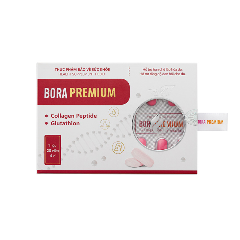 Viên Uống Trắng Da Bora Premium | Hộp 20 Viên