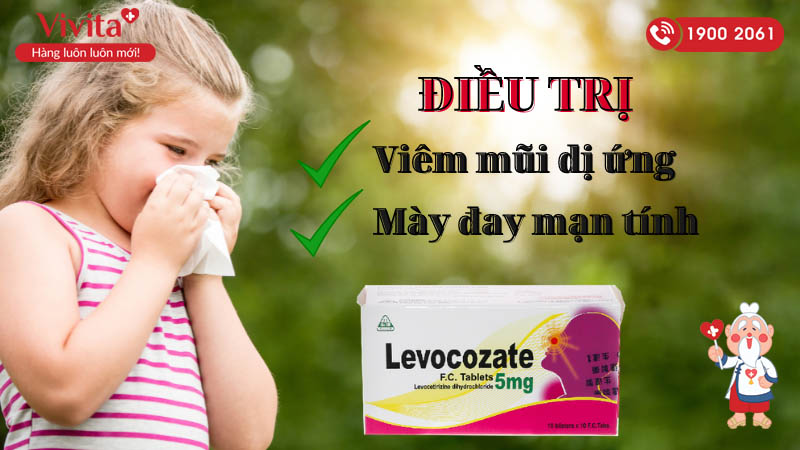 Công dụng (Chỉ định) của thuốc trị viêm mũi dị ứng, mày đay Levocozate