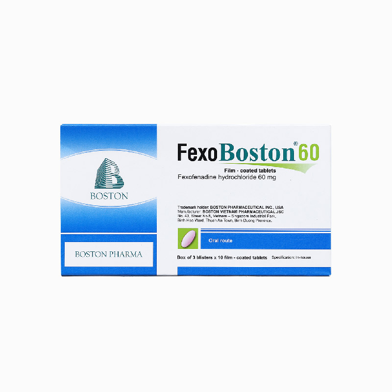 Thuốc chống dị ứng Fexo Boston 60 | Hộp 30 viên
