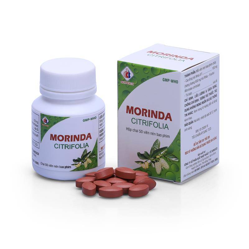Thuốc giảm đau khớp Morinda Citrifolia 100mg | Hộp 1 chai 50 viên