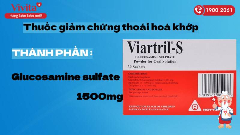 Thành phần Thuốc giảm chứng thoái hoá khớp Viartril-S 