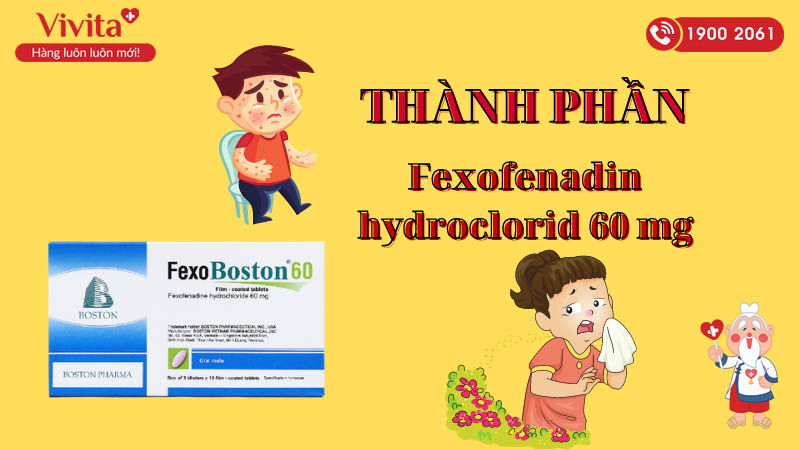 Thành phần của thuốc chống dị ứng Fexo Boston 60