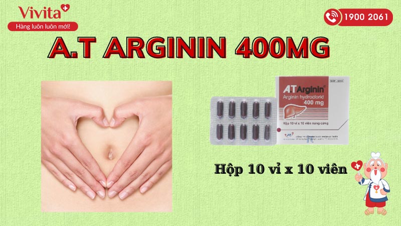 Thuốc trợ tiêu hóa A.T Arginin 400mg