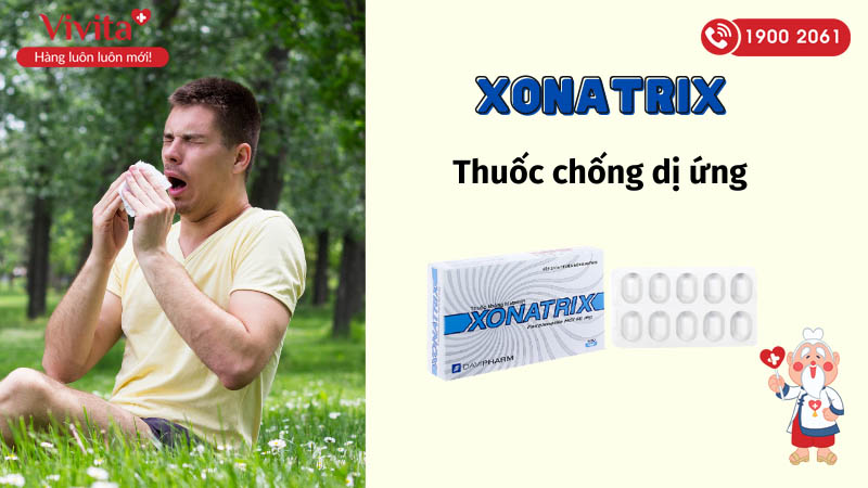 Thuốc trị viêm mũi dị ứng, mày đay Xonatrix