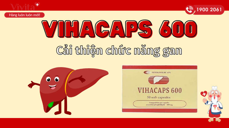 Thuốc cải thiện chức năng gan Vihacaps 600