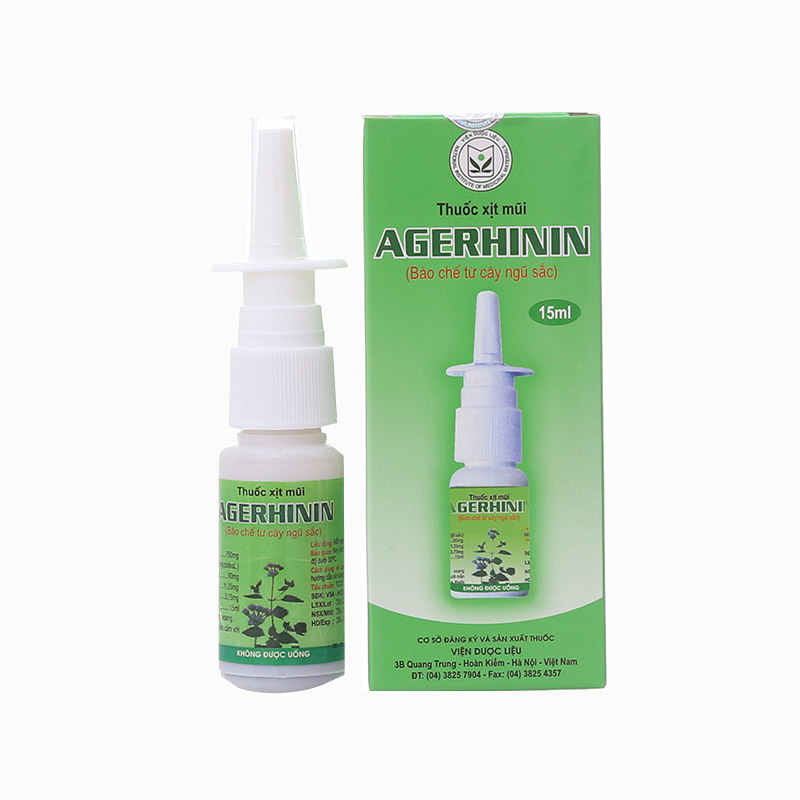 Thuốc xịt mũi trị viêm mũi, viêm xoang Agerhinin | Chai 15ml