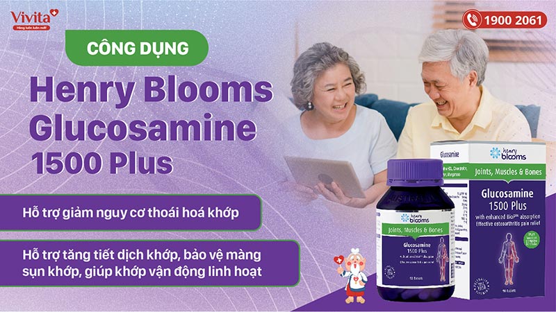 công dụng henry blooms glucosamine 1500 plus