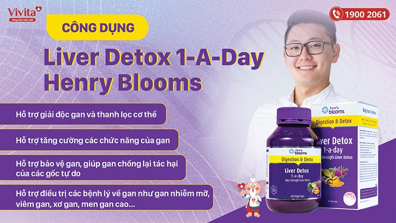 công dụng liver detox 1-a-day henry blooms