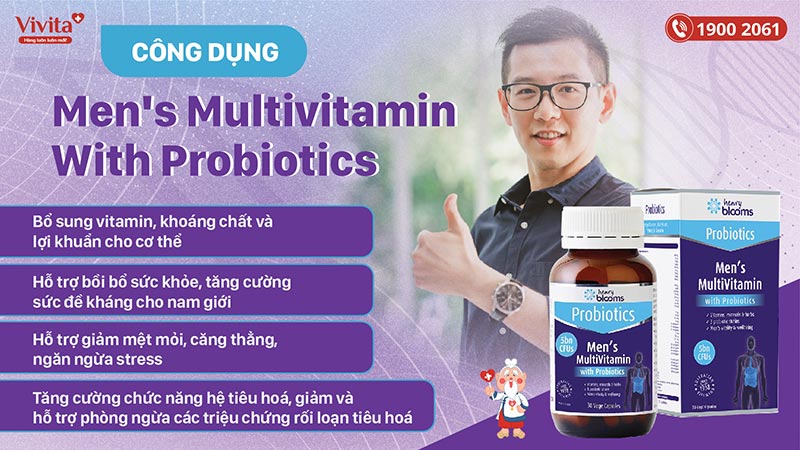 công dụng men's multivitamin with probiotics henry blooms