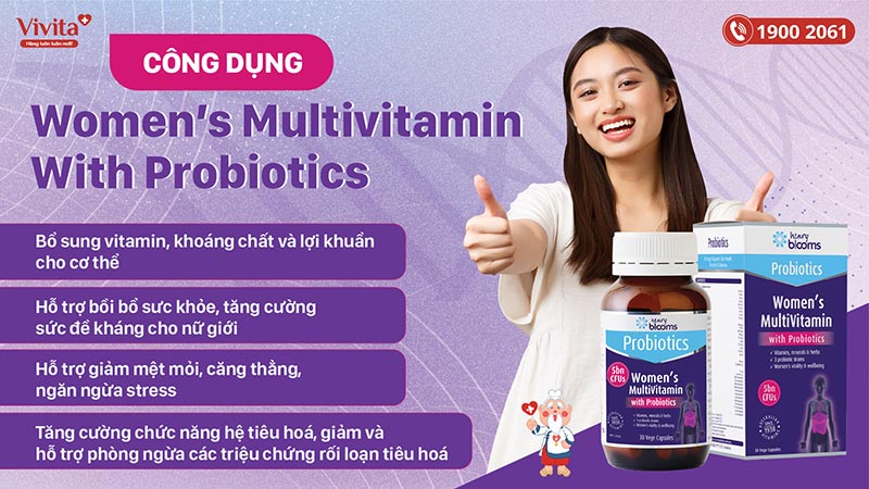 công dụng women's multivitamin with probiotics henry blooms