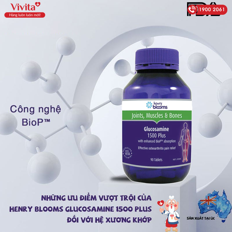 henry blooms glucosamine 1500 plus sử dụng công nghệ tiên tiến