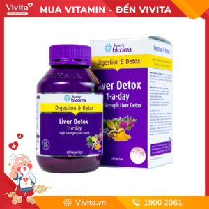 Liver Detox 1-A-Day Henry Blooms – Viên Uống Hỗ Trợ Thải Độc Gan | Hộp 60 Viên