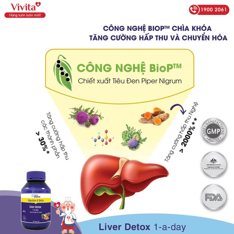 liver detox 1-a-day henry blooms sử dụng công nghệ tiên tiến