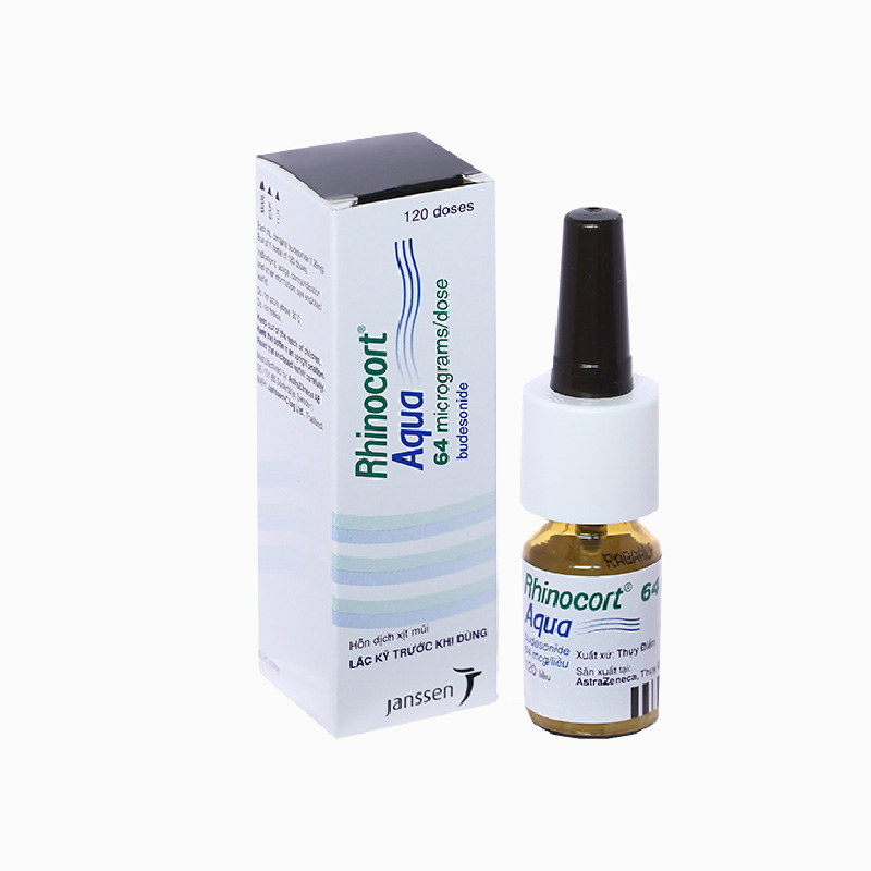 Thuốc xịt mũi trị viêm mũi dị ứng Rhinocort Aqua | Chai 120 liều xịt