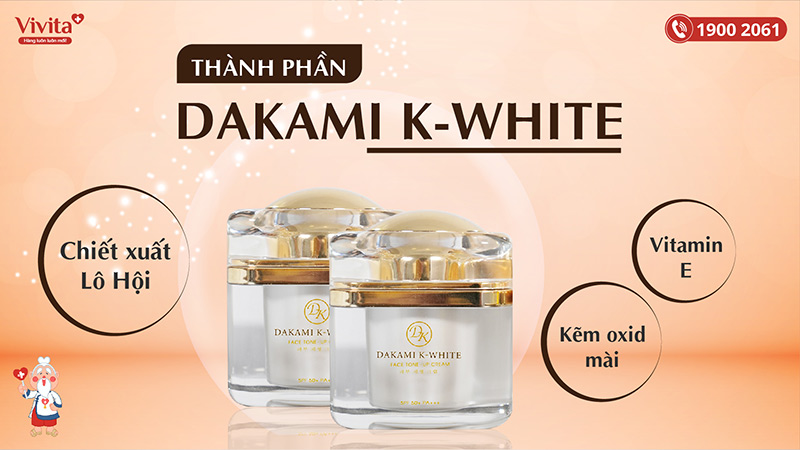 thành phần dakami k-white