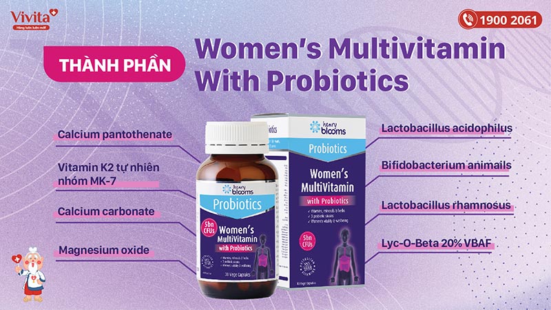 thành phần women's multivitamin with probiotics henry blooms