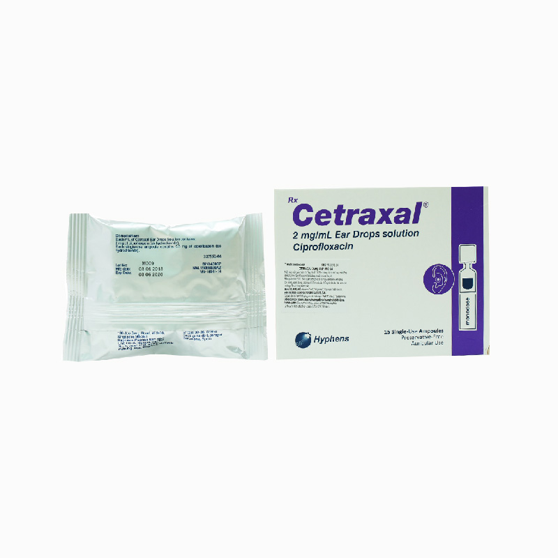 Dung dịch nhỏ tai trị viêm tai Cetraxal | Hộp 15 ống