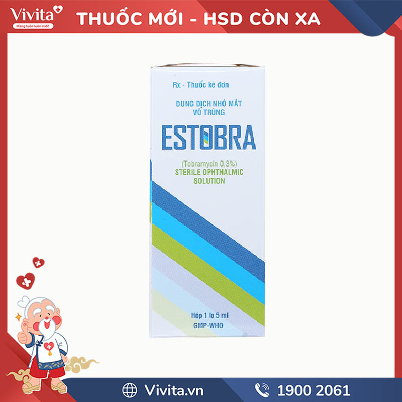 Thuốc nhỏ mắt trị nhiễm khuẩn Estobra | Chai 5ml