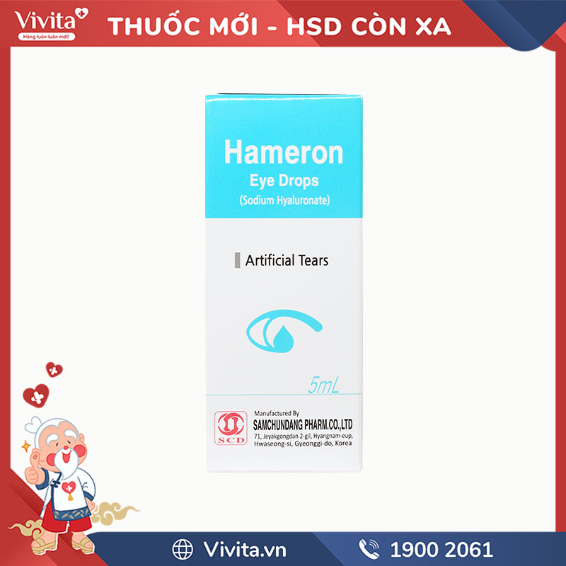 Thuốc nhỏ mắt giảm khô mắt Hameron | Chai 5ml