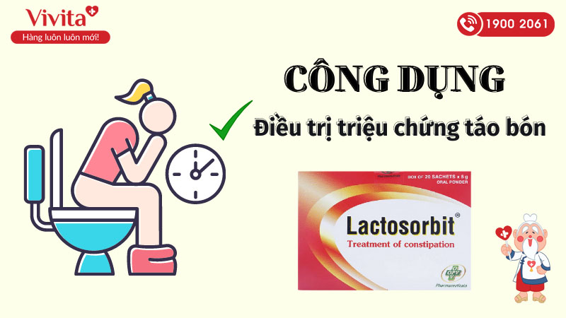 Công dụng (Chỉ định) của thuốc bột trị táo bón Lactosorbit 