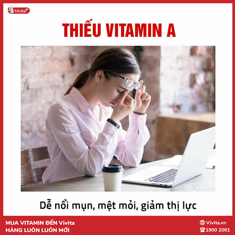 cơ thể thiếu vitamin a thường bị suy giảm thị lực