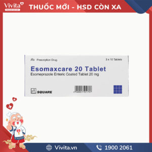 Thuốc trị trào ngược dạ dày, thực quản Esomaxcare 20 Tablet
