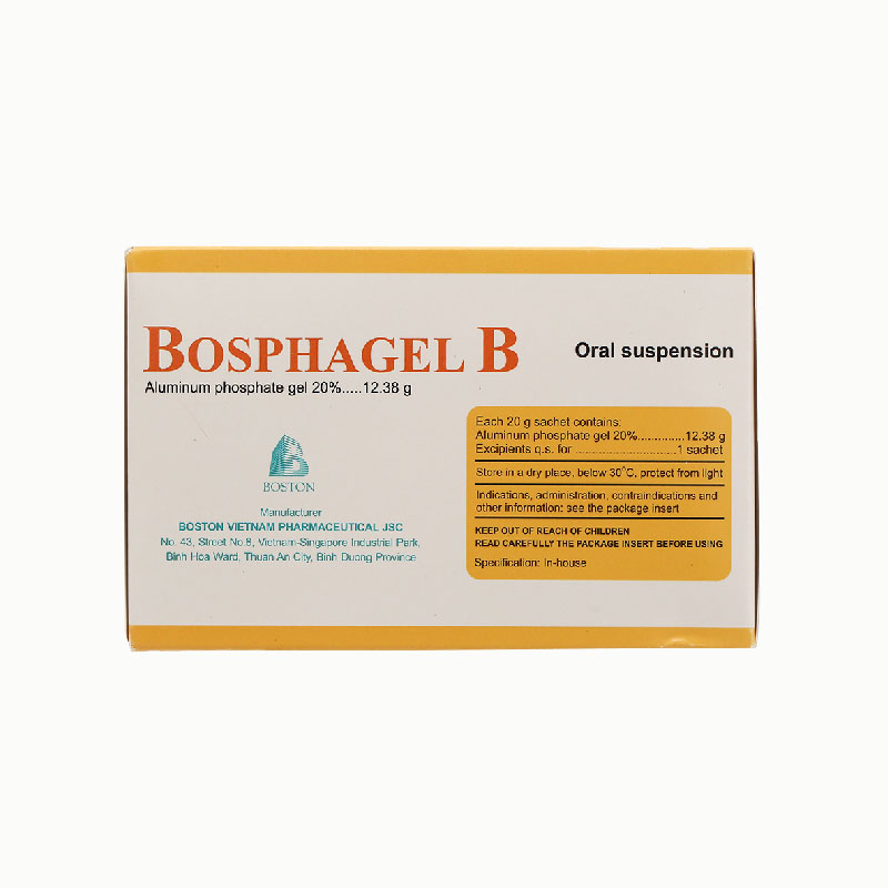 Hỗn dịch uống trị trào ngược dạ dày, thực quản Bosphagel B | Hộp 30 gói