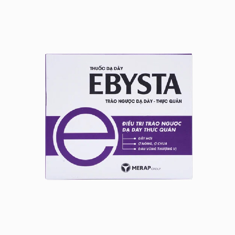 Hỗn dịch uống trị trào ngược dạ dày, thực quản Ebysta | Hộp 20 gói